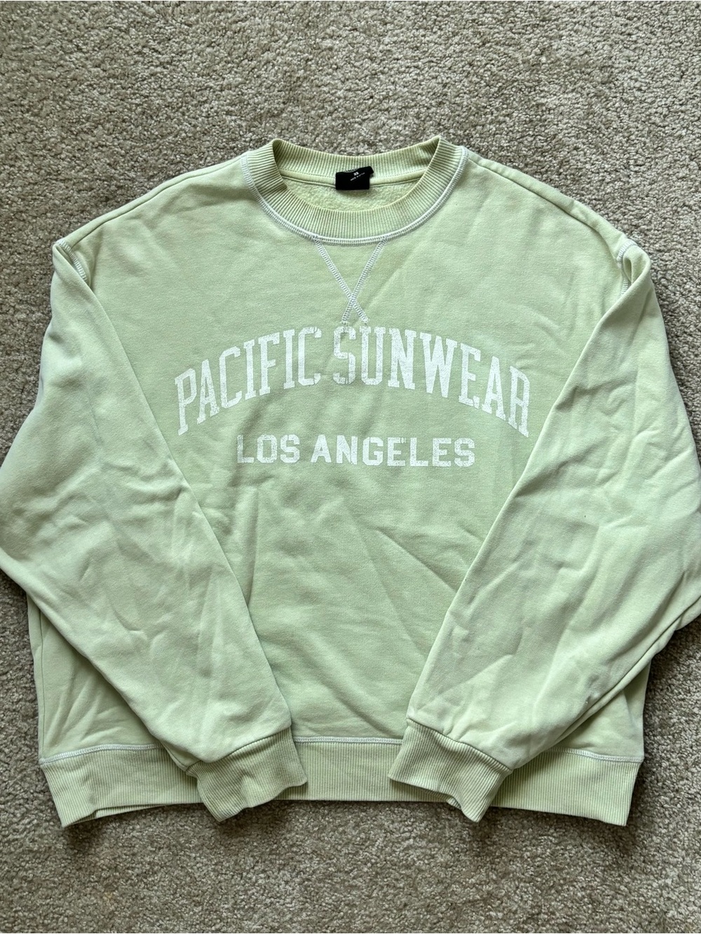 lime green pacific sunwear los angeles sweatshirt